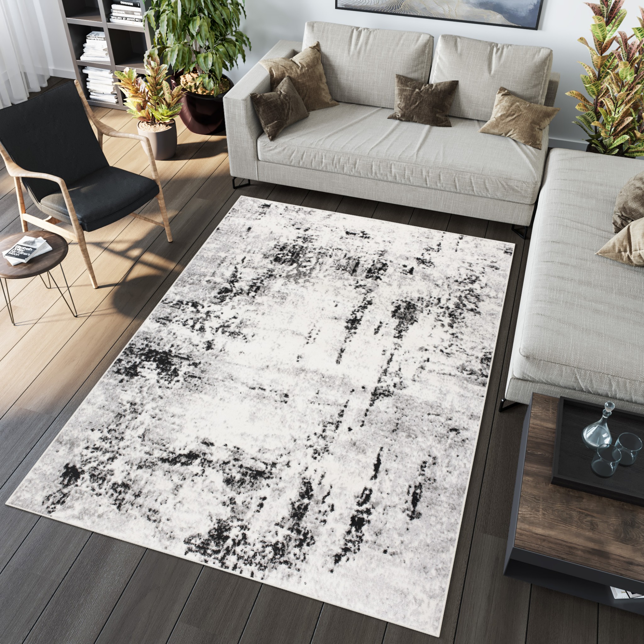Koberec  3662A CREAM / L.GRAY GRACE  - Moderný koberec