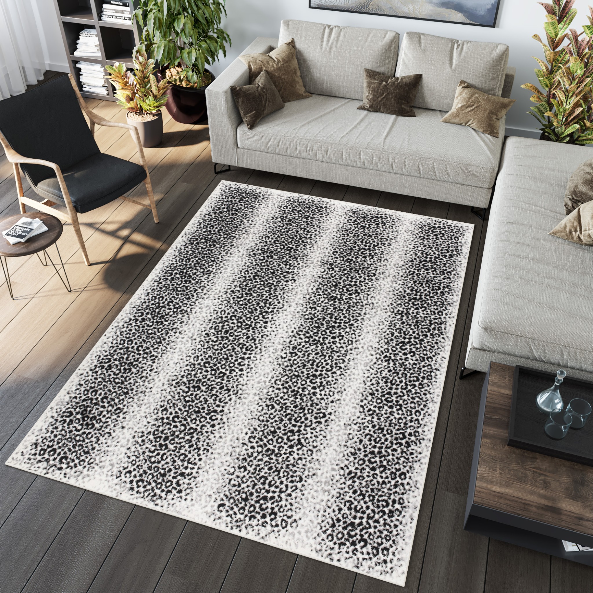 Koberec  4069A CREAM / D.GRAY GRACE  - Moderný koberec