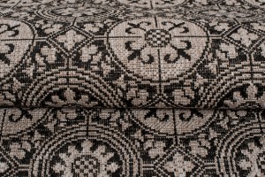 Koberec  20416 Black / Silver  - Šnúrkový koberec