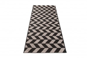 Koberec  20383 Black / Silver  - Šnúrkový koberec