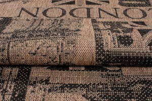 Koberec  20347 Coffee / Black  - Šnúrkový koberec