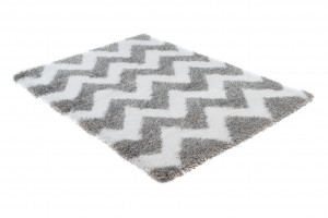 Килим  5446A WHITE / L.GREY 42 OPTIMAL  - Ворсистий килим