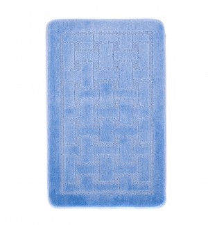 Dywan  1039 BLUE (5004) MONO 1PC (KRATKA)  - Dywanik łazienkowy