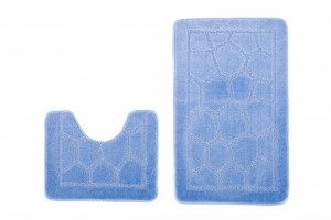 Dywanik łazienkowy  1147 BLUE (5004) MONO 2PC (BRUK)  Niebieski
