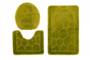 Dywanik łazienkowy  1147 GREEN (4605) MONO 3PC (BRUK)  Zielony