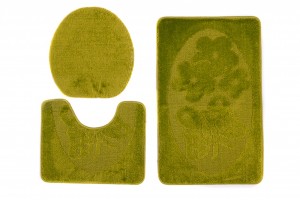 Dywanik łazienkowy  1125 GREEN (4605) MONO 3PC (MOTYL)  Zielony