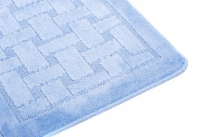 Teppich  1039 BLUE (5004) MONO 2PC (KRATKA)  - Badezimmerteppich