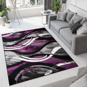 Koberec  C513D BLACK/PURPLE BALI PP  - Moderný koberec