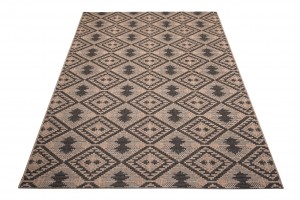Koberec  20589 Coffe / Black  - Šnúrkový koberec