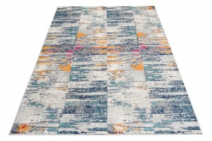 Dywan  G053A WHITE/DARK BLUE DENVER FAA  - Dywan nowoczesny