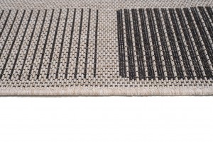 Koberec  20279 Silver / Black  - Šnúrkový koberec