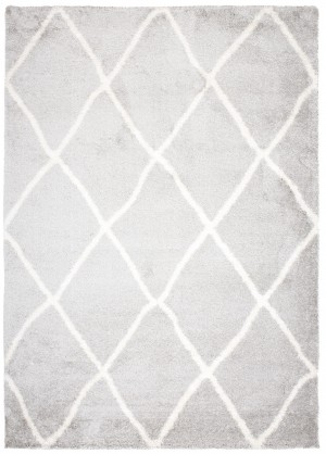 Huňatý koberec  L226J WHITE/GRAY MODENA  Biela