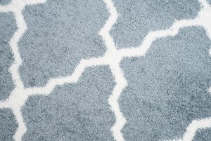 Koberec  P537R WHITE/BLUE MODENA  - Huňatý koberec