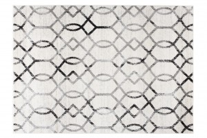 Koberec  C634A ANTRACITE WHITE MALESIA FBA  - Moderný koberec