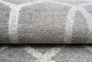 Koberec  C634C WHITE DARK GRAY MALESIA FBA  - Moderný koberec