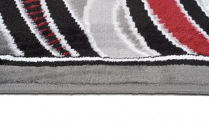 Килим  E547A DARK GRAY/RED BALI PP  - Сучасний килим