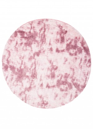 Huňaté koberce  MR-581 Pink SILK DYED KOŁO  Růžová