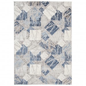 Koberec  E464A LIGHT GRAY/DARK BLUE ASTHANE  - Moderný koberec