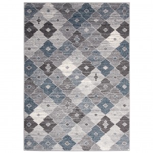 Dywan  78451 SILVER/PETROL FIKA  - Dywan nowoczesny