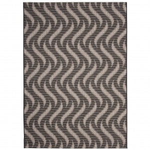 Koberec  20586 Black / Silver  - Šnúrkový koberec