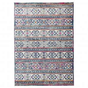 Dywan  G004A WHITE/DARK BLUE DENVER FAA  - Dywan nowoczesny