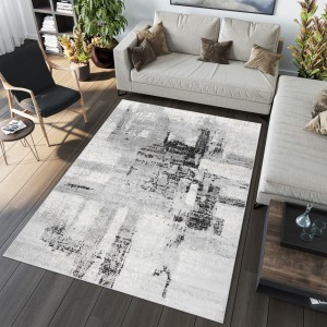 Koberec  G010H ANTRACITE WHITE MALESIA FBA  - Moderný koberec