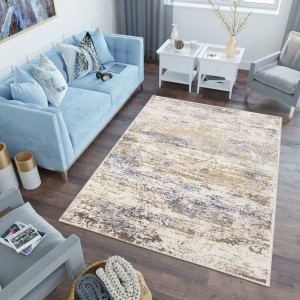 Koberec  G509M WHITE/DARK BLUE ASTHANE  - Moderný koberec