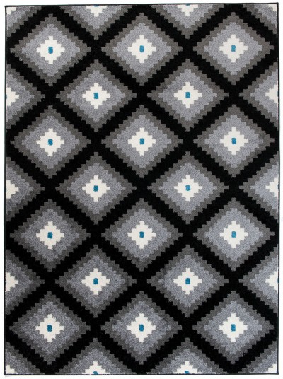 Moderný koberec  L885B BLACK MAROKO O0X  Čierna