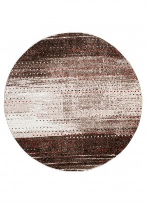 Moderný koberec H068A BROWN SARI KOŁO BRH