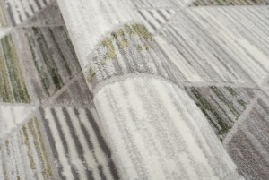 Koberec  E460A LIGHT GRAY/DARK GREEN ASTHANE  - Moderný koberec