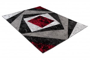 Teppich  C585D BLACK/RED BALI PP  - Moderner Teppich