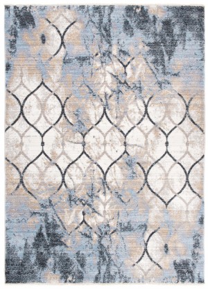 Dywan nowoczesny  1727A L.GRAY / L.BLUE MYSTIC  Niebieski