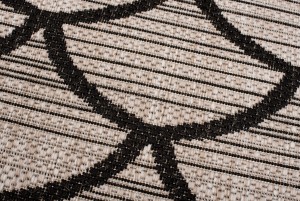 Koberec  20567 Silver / Black  - Šnúrkový koberec