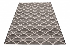 Koberec  20567 Black / Silver  - Šnúrkový koberec