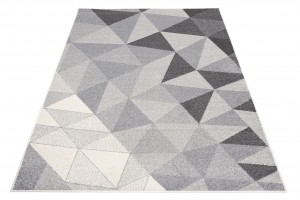 Dywan nowoczesny FIKA 78589 WZORY GEOMETRYCZNE TRÓJKĄTY kremowy